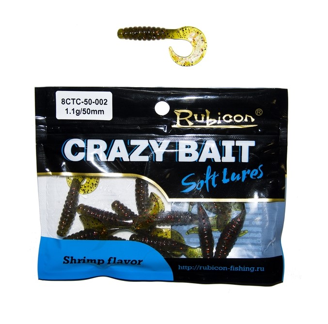 

Силиконовая приманка Rubicon Crazy Bait CTC 50 мм, 002, 12 шт., Золотистый, Crazy Bait CTC