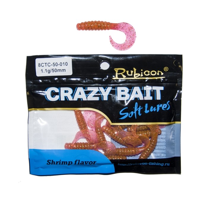 

Силиконовая приманка Rubicon Crazy Bait CTC 50 мм, 010, 12 шт., Розовый, Crazy Bait CTC