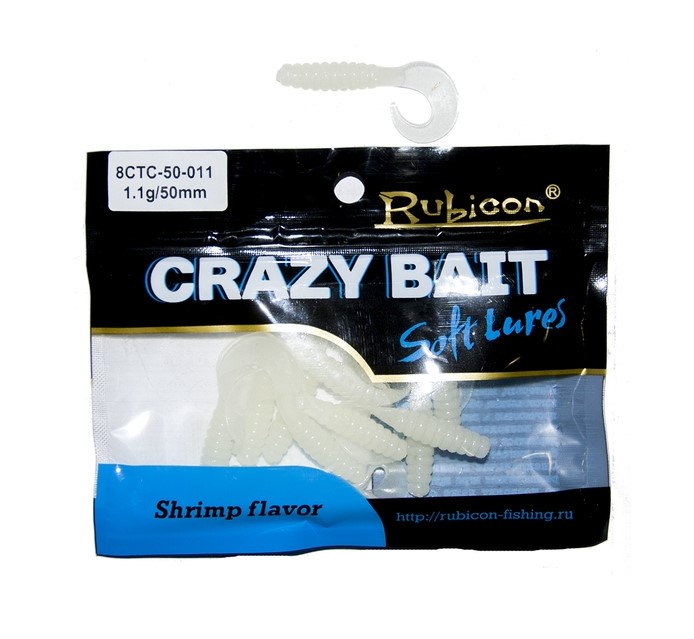 

Силиконовая приманка Rubicon Crazy Bait CTC 50 мм, 011, 12 шт., Белый, Crazy Bait CTC