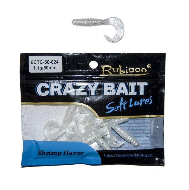 

Силиконовая приманка Rubicon Crazy Bait CTC 50 мм, 024, 12 шт., Серебристый, Crazy Bait CTC