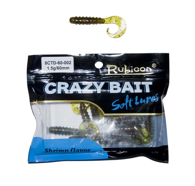 

Силиконовая приманка Rubicon Crazy Bait CTD 60 мм, 002, 10 шт., Золотистый, Crazy Bait CTD