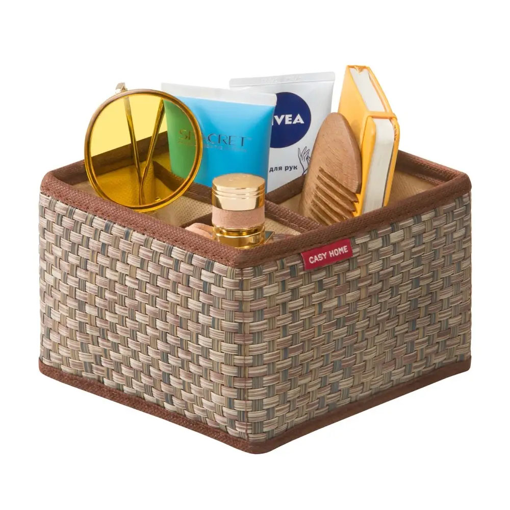 

Органайзер Casy Home для косметики и бижутерии 4 ячейки OR-012 15х15х10 см, 15х15х10 см
