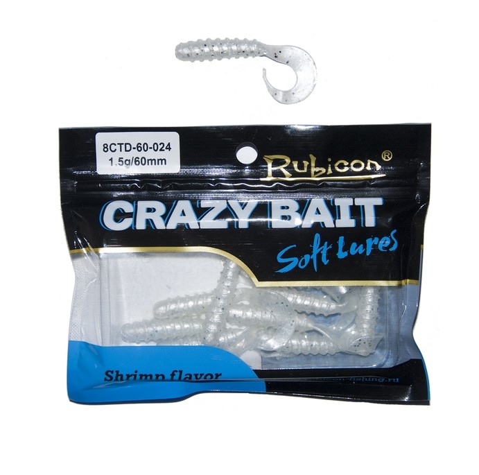 

Силиконовая приманка Rubicon Crazy Bait CTD 60 мм, 024, 10 шт., Серебристый, Crazy Bait CTD