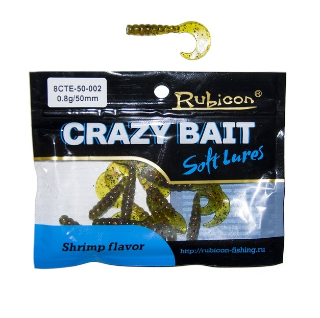 

Силиконовая приманка Rubicon Crazy Bait CTE 50 мм, 002, 12 шт., Золотистый, Crazy Bait CTE