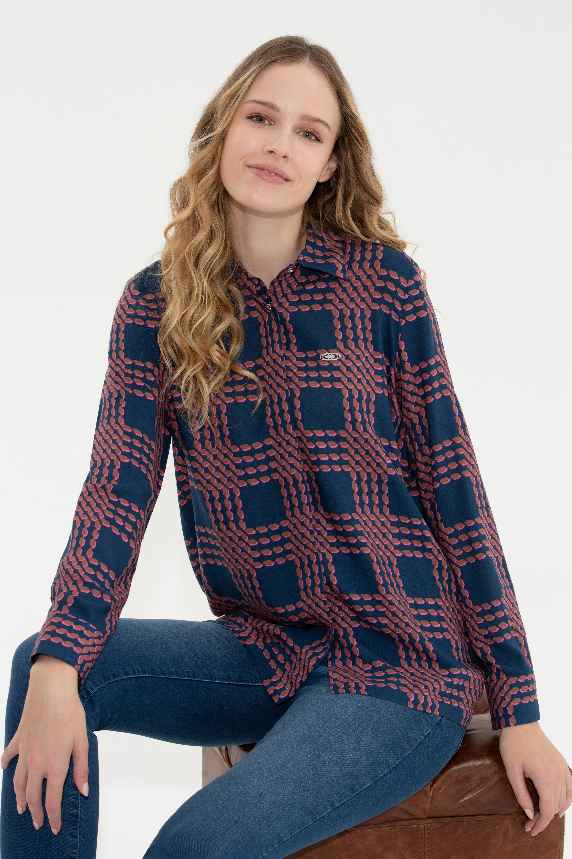 

Блуза женская U.S. POLO Assn. G082SZ0040ALLIUM синяя 36, Синий, G082SZ0040ALLIUM