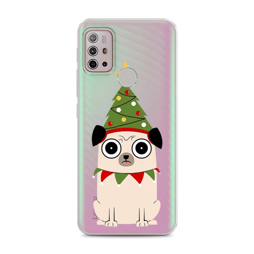 

Чехол на Lenovo K13 Note/Motorola Moto G10/G20/G30 "Собачка с ёлочкой", Бежевый;красный;зеленый, 112950-1