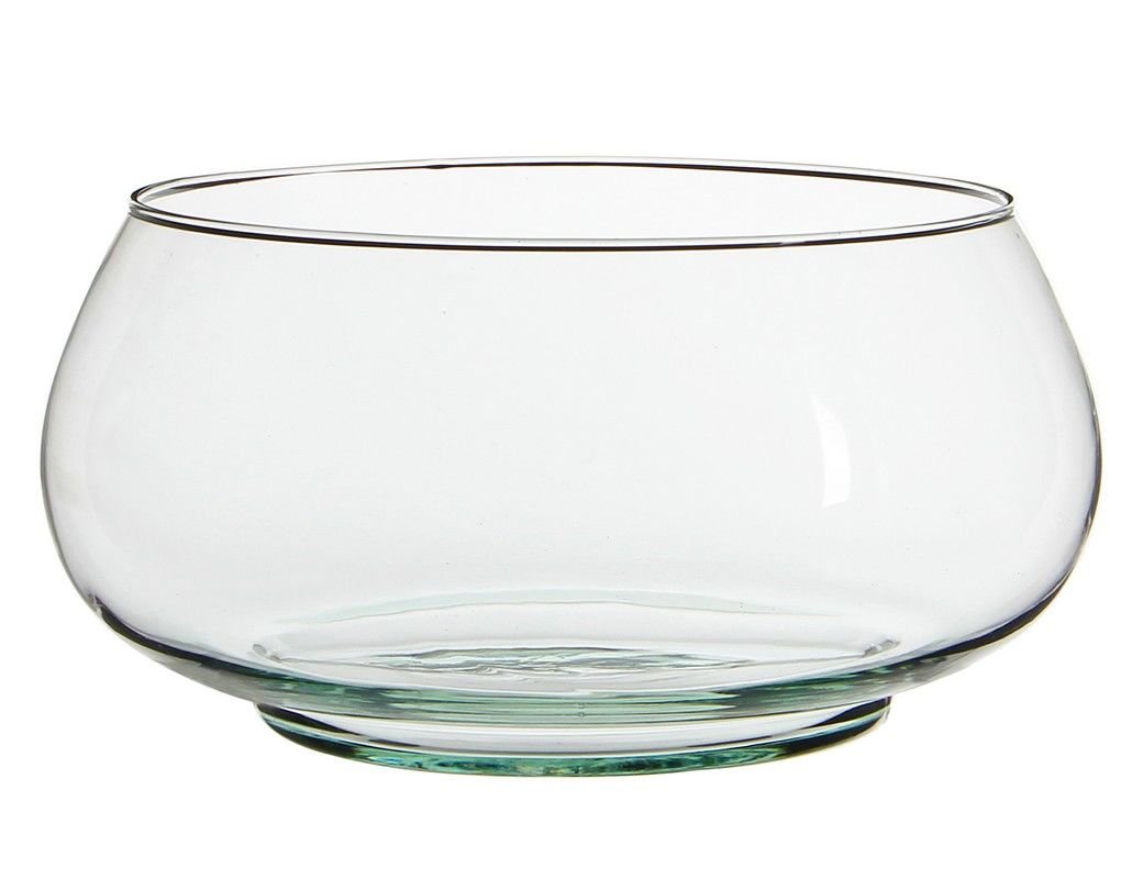 фото Стеклянная ваза-чаша оллия, прозрачная, 13х26 см, edelman, mica