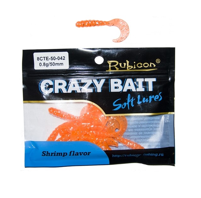 

Силиконовая приманка Rubicon Crazy Bait CTE 50 мм, 042, 12 шт., Оранжевый, Crazy Bait CTE