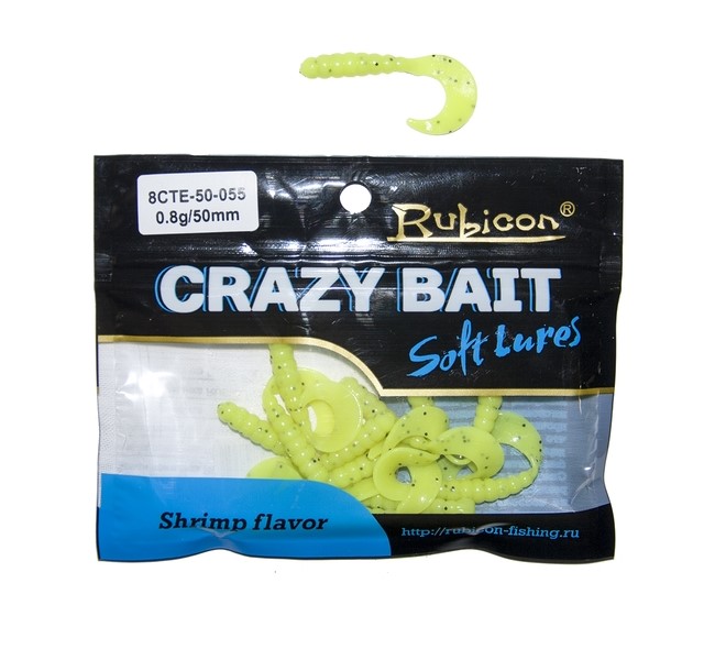 Силиконовая приманка Rubicon Crazy Bait CTE 50 мм, 12 штук, цвет 055.