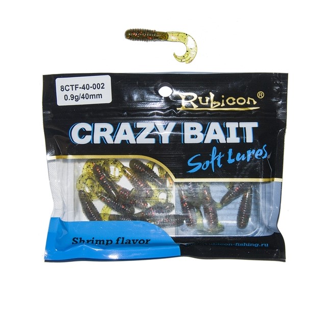 

Силиконовая приманка Rubicon Crazy Bait 40 мм, 002, 16 шт., Золотистый, Crazy Bait