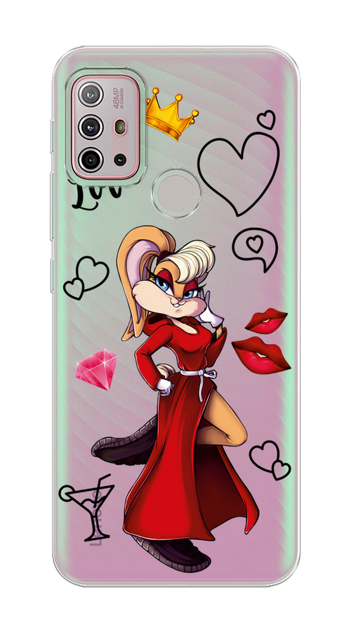 

Чехол на Lenovo K13 Note/Motorola Moto G10/G20/G30 "Rich Lola Bunny", Красный;бежевый;оранжевый, 112950-6