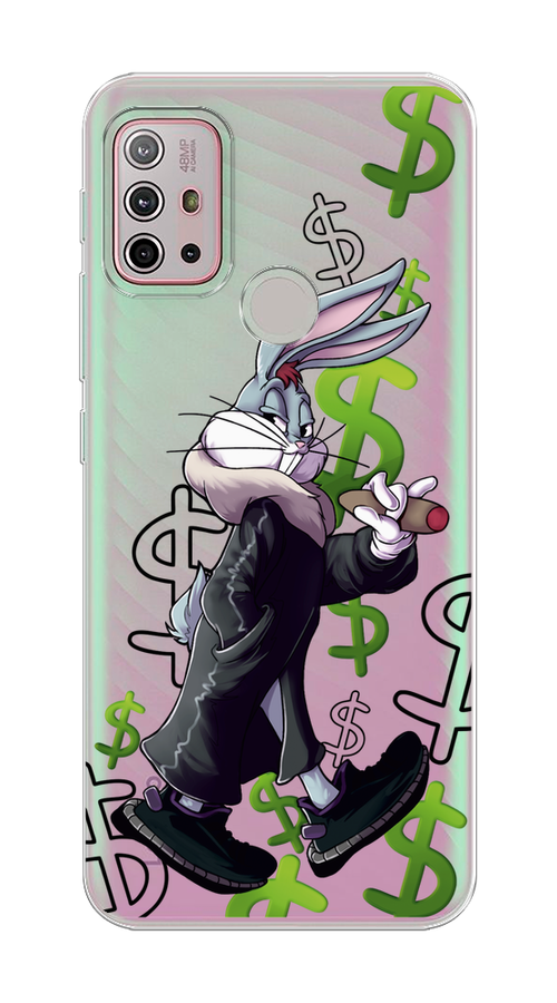 

Чехол на Lenovo K13 Note/Motorola Moto G10/G20/G30 "Rich Bugs Bunny", Зеленый;черный;голубой, 112950-6
