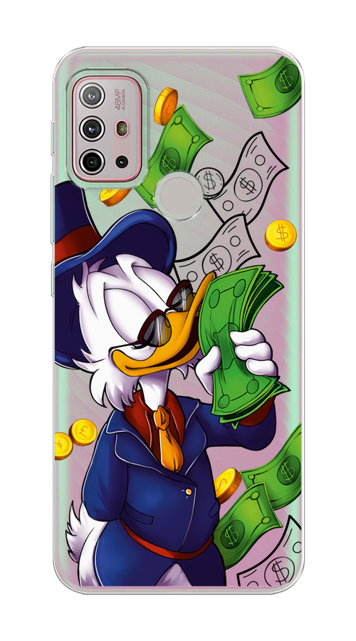 

Чехол на Lenovo K13 Note/Motorola Moto G10/G20/G30 "Scrooge McDuck with Money", Синий;зеленый;белый, 112950-6