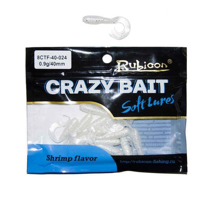 

Силиконовая приманка Rubicon Crazy Bait 40 мм, 024, 16 шт., Белый, Crazy Bait