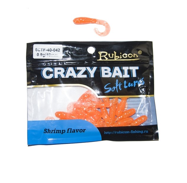 

Силиконовая приманка Rubicon Crazy Bait 40 мм, 042, 16 шт., Оранжевый, Crazy Bait