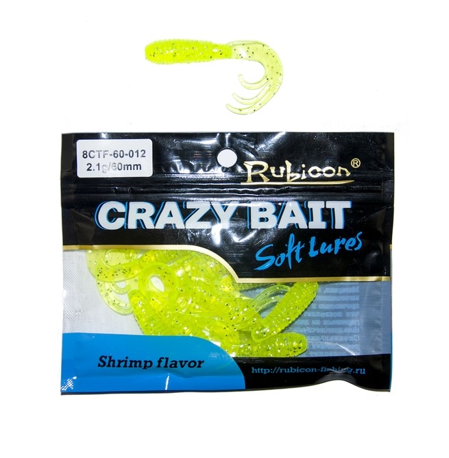 

Силиконовая приманка Rubicon Crazy Bait CTF 60 мм, 012, 10 шт., Желтый, Crazy Bait CTF