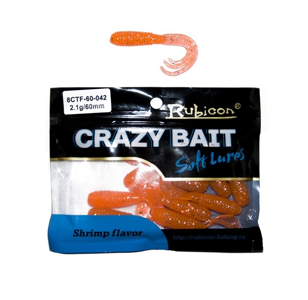 

Силиконовая приманка Rubicon Crazy Bait CTF 60 мм, 042, 10 шт., Оранжевый, Crazy Bait CTF