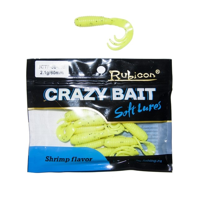 

Силиконовая приманка Rubicon Crazy Bait CTF 60 мм, 055, 10 шт., Желтый, Crazy Bait CTF
