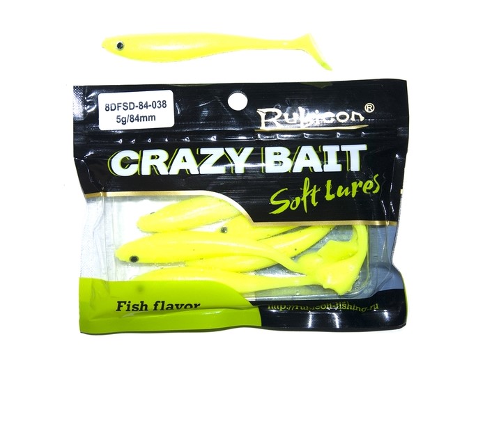 

Силиконовая приманка Rubicon Crazy Bait 84 мм, 038, 6 шт., Crazy Bait
