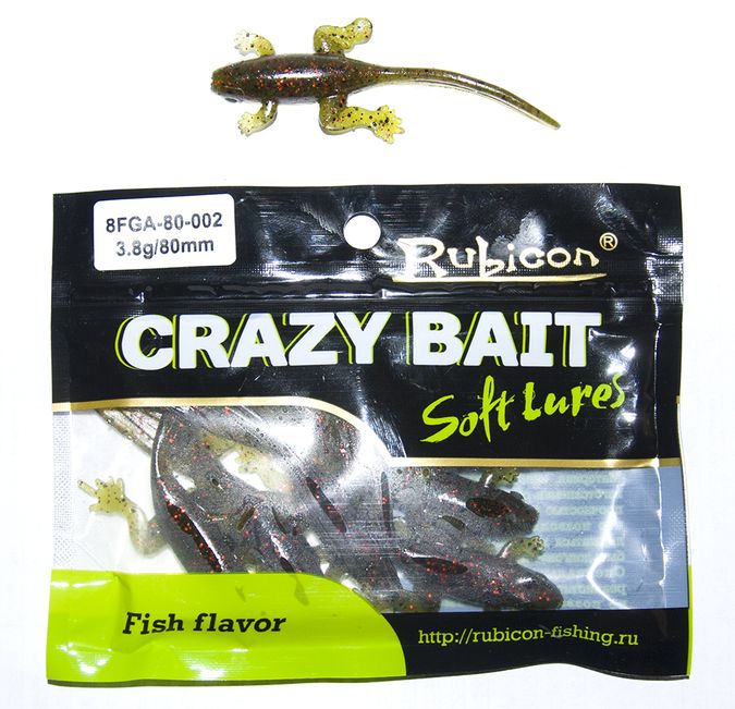 

Силиконовая приманка Rubicon Crazy Bait 80 мм, 002, 6 шт., Золотистый, Crazy Bait