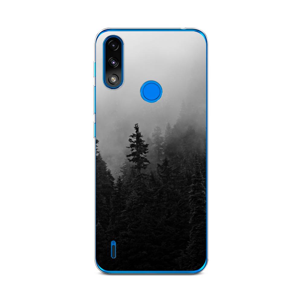

Чехол на Lenovo K13/Motorola Moto E7 Power "Туманный лес", Серый;черный, 113050-2