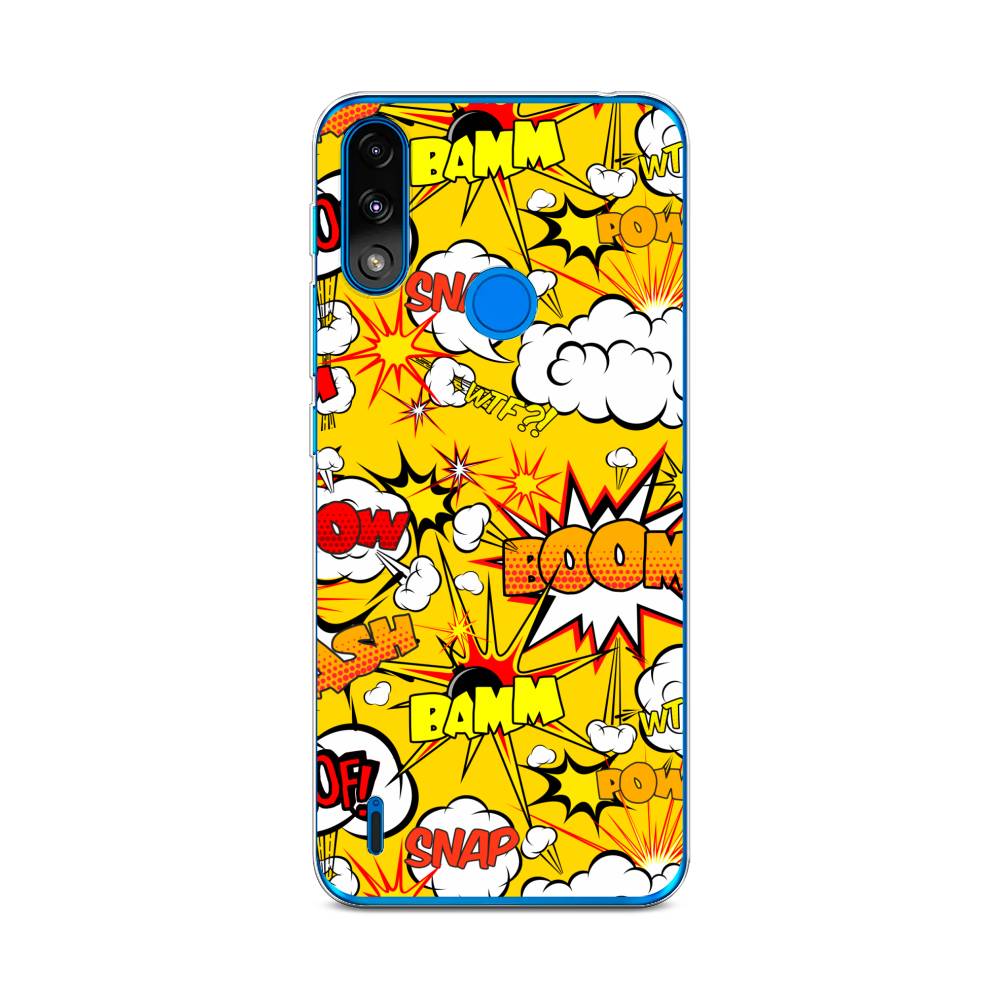 

Чехол на Lenovo K13/Motorola Moto E7 Power "Поп Арт эффекты", Желтый;белый;оранжевый, 113050-6