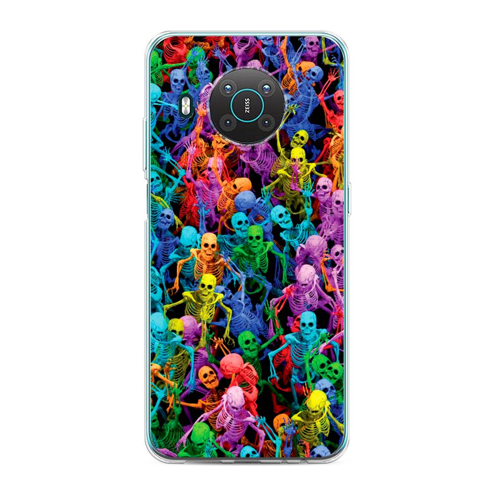 

Чехол на Nokia X20 "Вечеринка скелетов", Фиолетовый;желтый;оранжевый, 124750-6