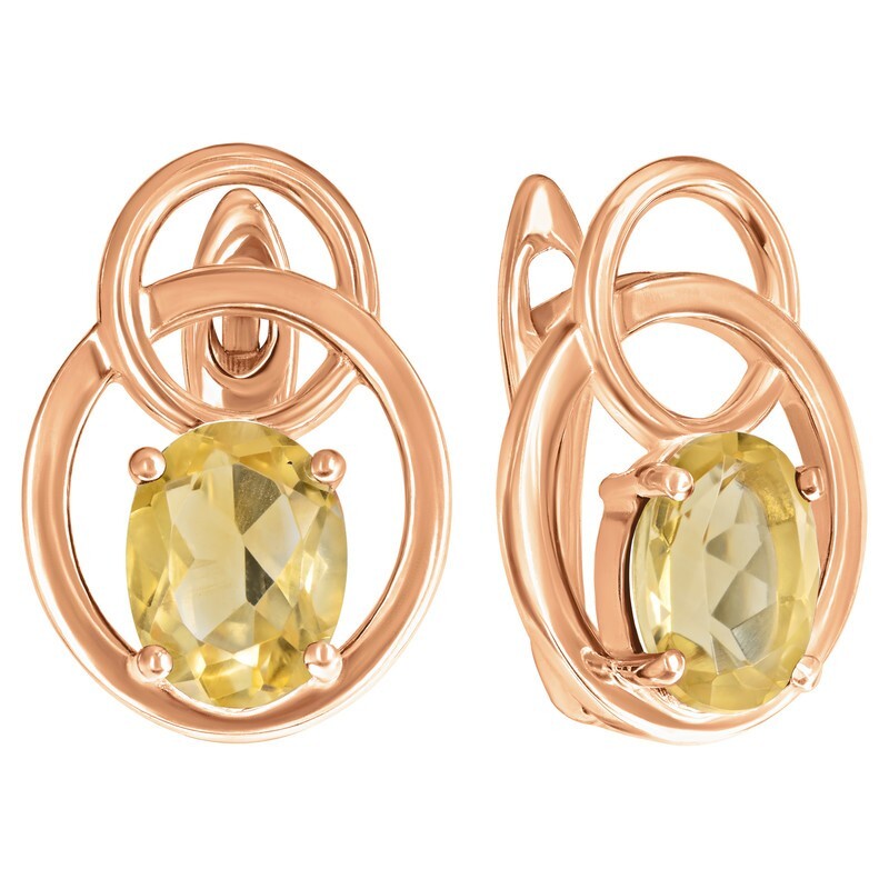 

Серьги из серебра с цитрином LAZURIT-ONLINE 8399RG, 8399RG