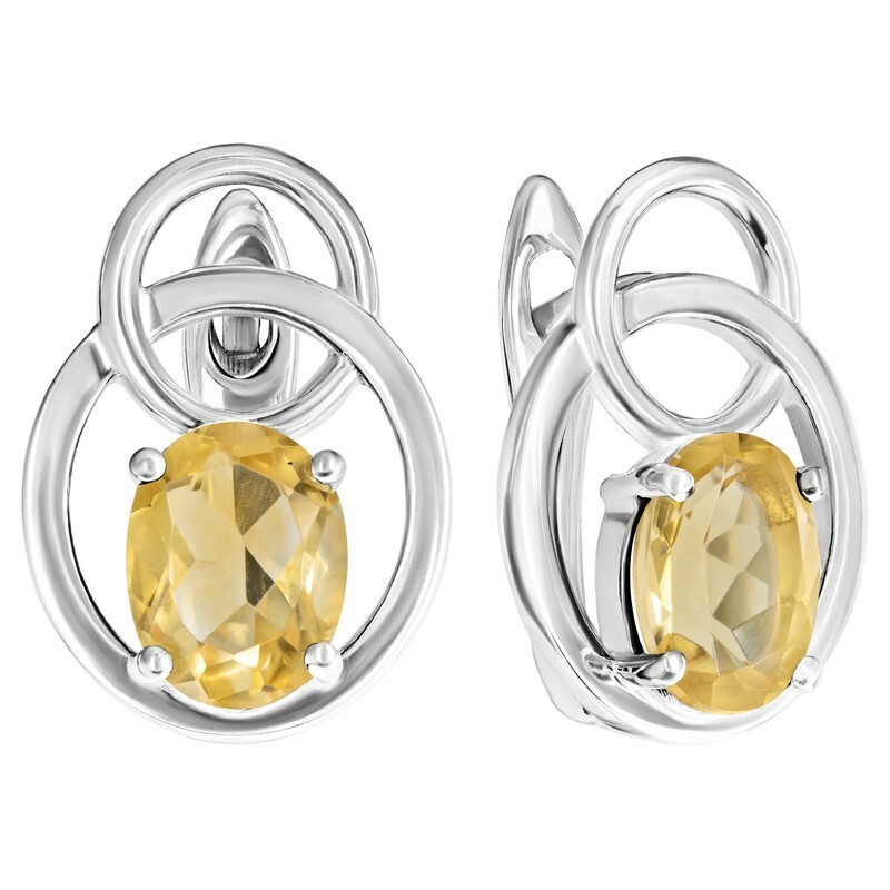 

Серьги из серебра с цитрином LAZURIT-ONLINE 8399WR, 8399WR
