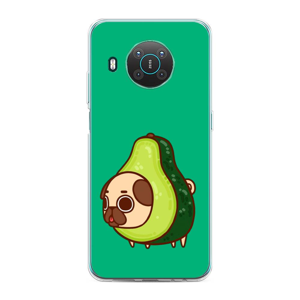 

Чехол на Nokia X20 "Мопс авокадик", Зеленый, 124750-1