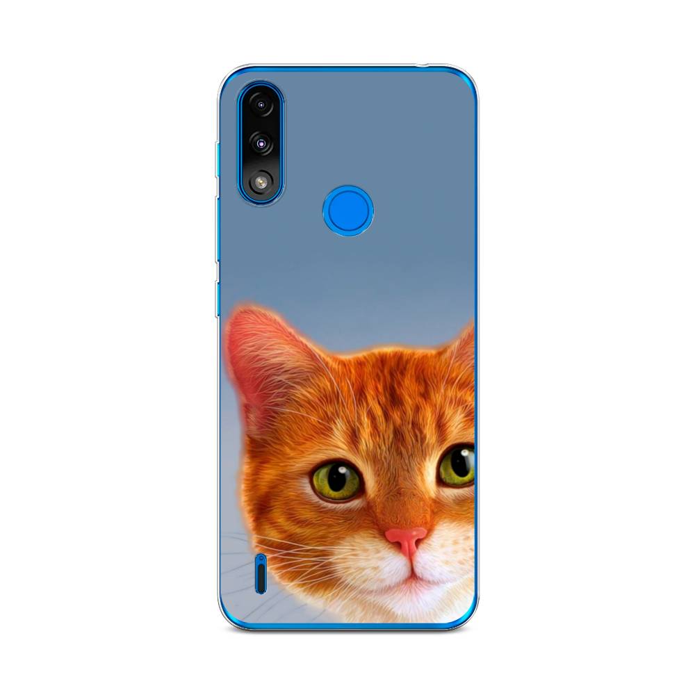

Чехол на Lenovo K13/Motorola Moto E7 Power "Любопытный котик", Коричневый, 113050-1