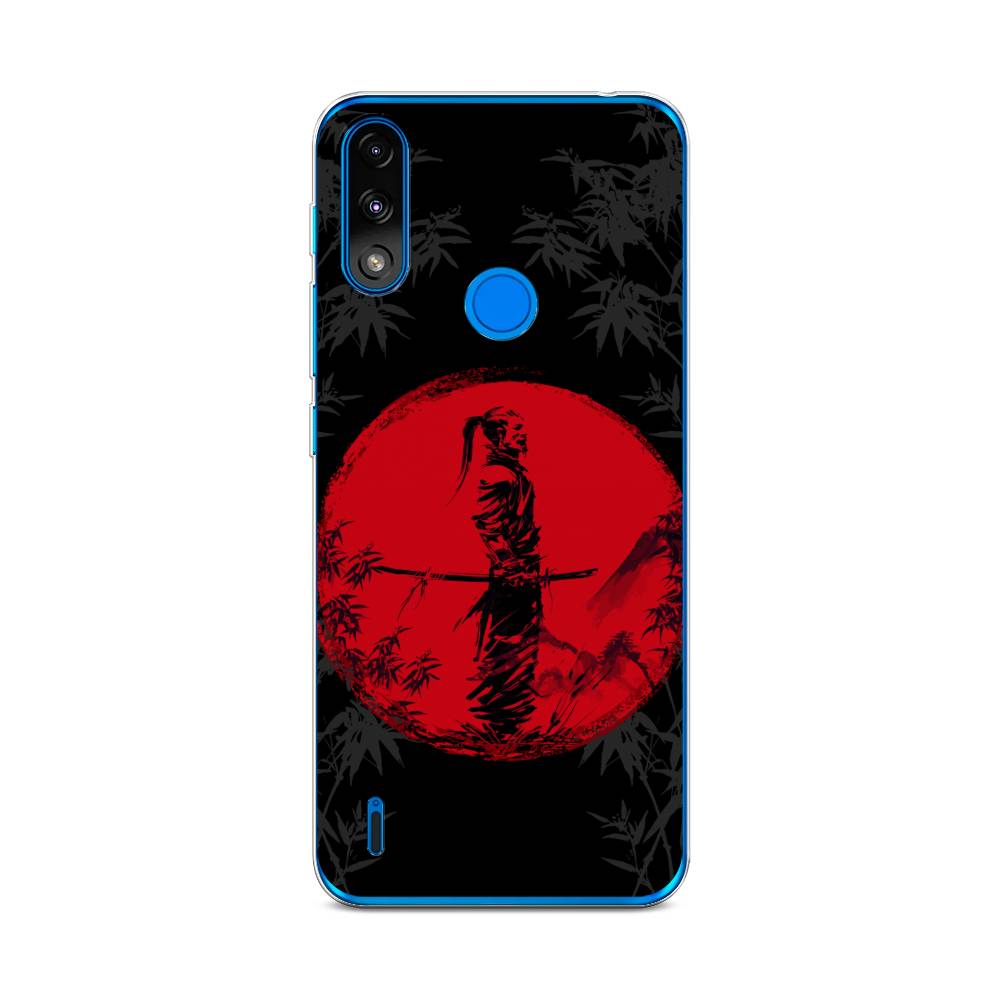 

Чехол на Lenovo K13/Motorola Moto E7 Power "Самурай на красном фоне", Черный;красный;серый, 113050-4