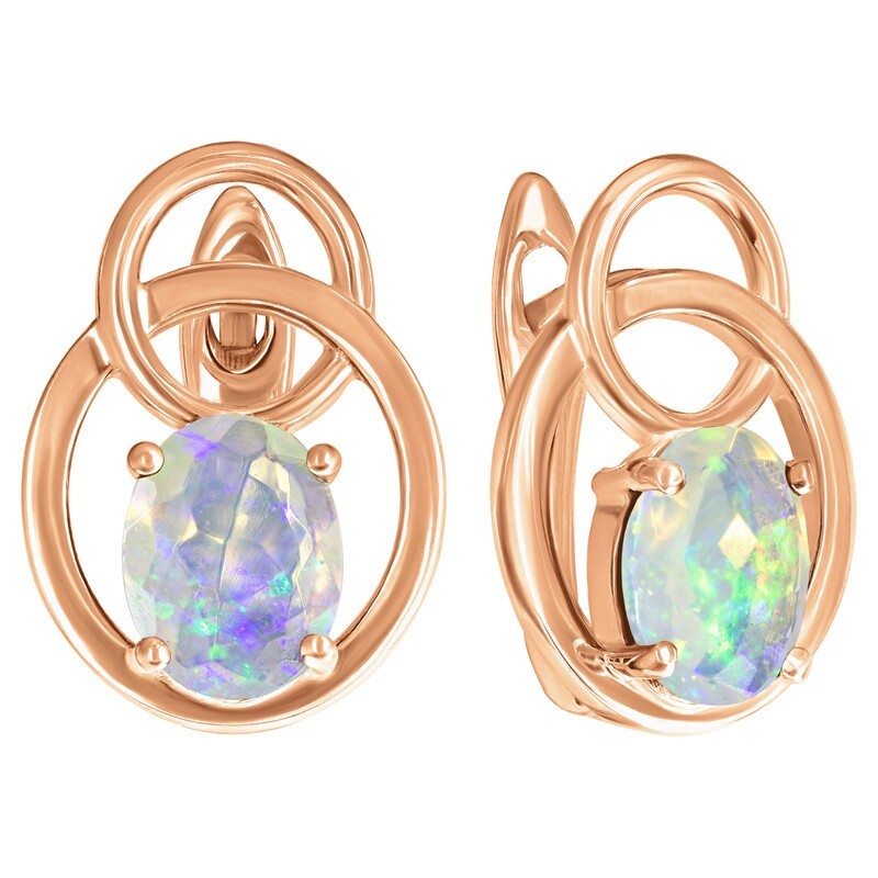 

Серьги из серебра с опалом LAZURIT-ONLINE 8400RG, 8400RG