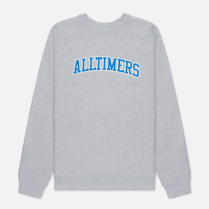 

Мужская толстовка Alltimers City College Crew Neck серый, Размер S, City College Crew Neck