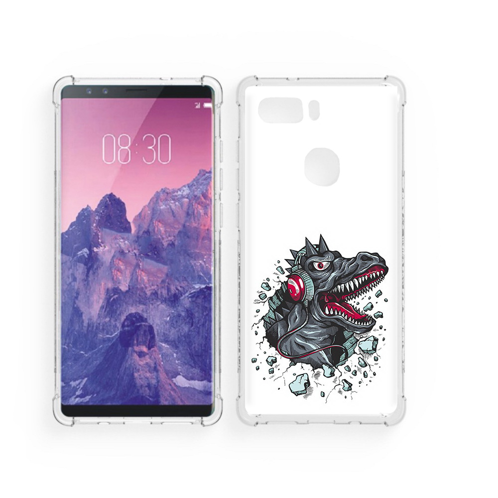 

Чехол MyPads Tocco для ZTE Nubia Z17S Нарисованный динозавр в наушниках (PT94929.470.124), Прозрачный, Tocco