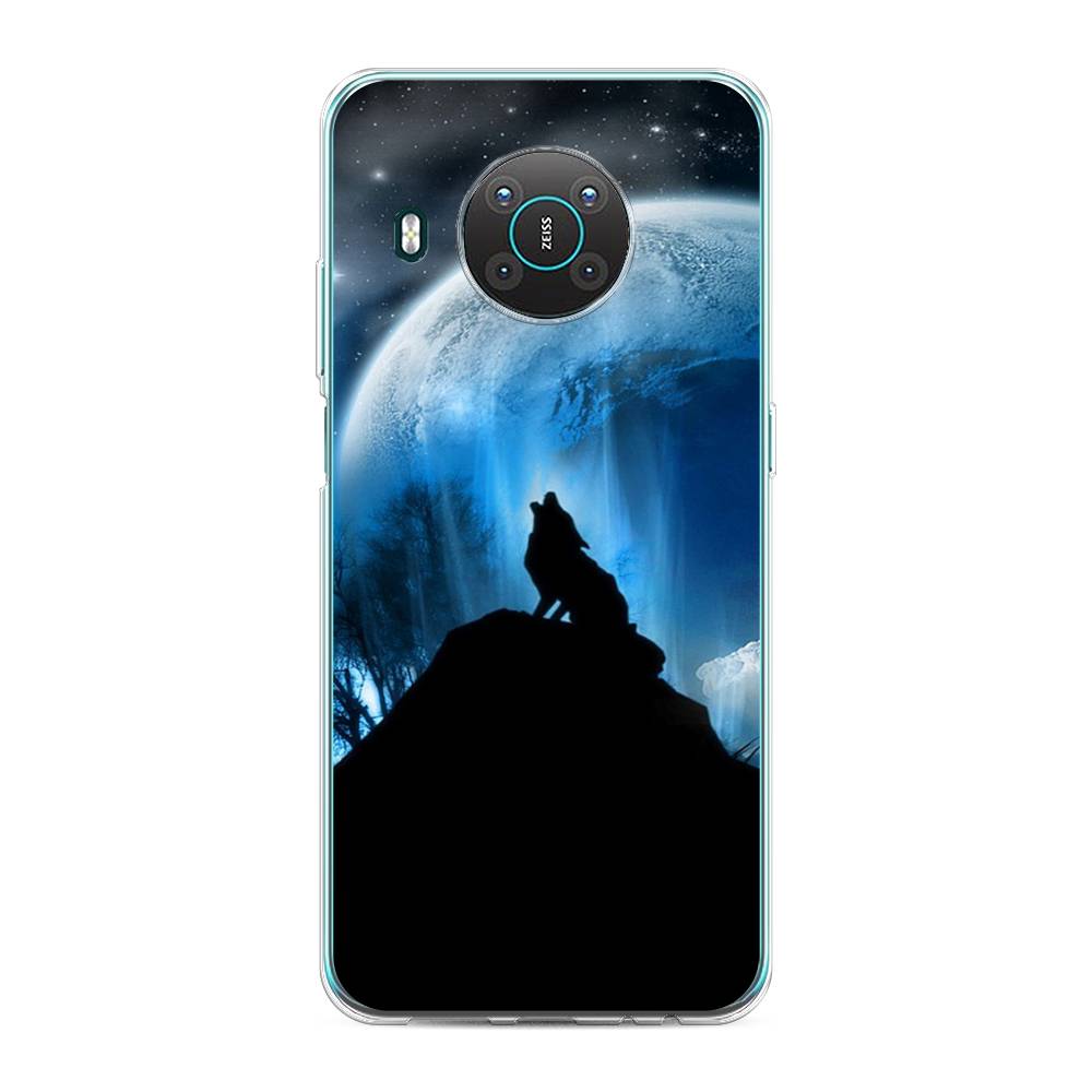 

Чехол на Nokia X20 "Волк 2", Синий;черный;белый, 124750-1