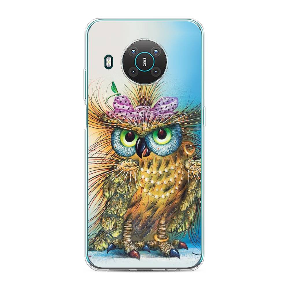 

Чехол на Nokia X20 "Модная сова", Коричневый;голубой, 124750-1