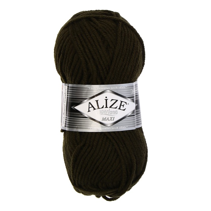 

Пряжа ALIZE Superlana Maxi, 100 мх100 г, 241 темно-зеленая, Зеленый