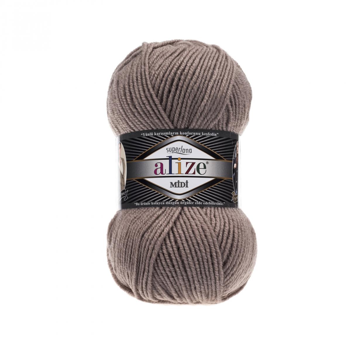 Пряжа ALIZE Superlana midi, 170 мх100 г, 541 норка