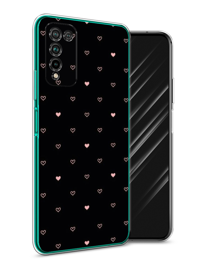 

Чехол Awog на Honor 10X Lite "Черный фон и сердечки", Розовый;серый;черный, 6104650-3