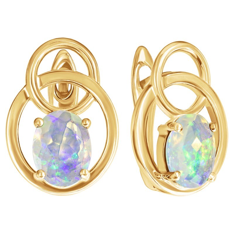 

Серьги из серебра с опалом LAZURIT-ONLINE 8400YG, 8400YG