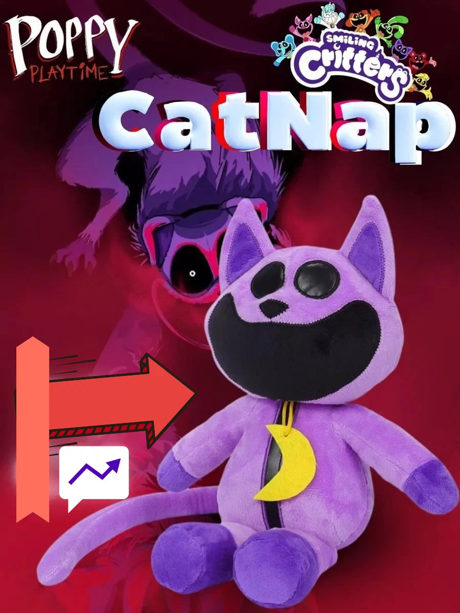 

мягкая игрушка Кот Дрема фиолетовый, Китай