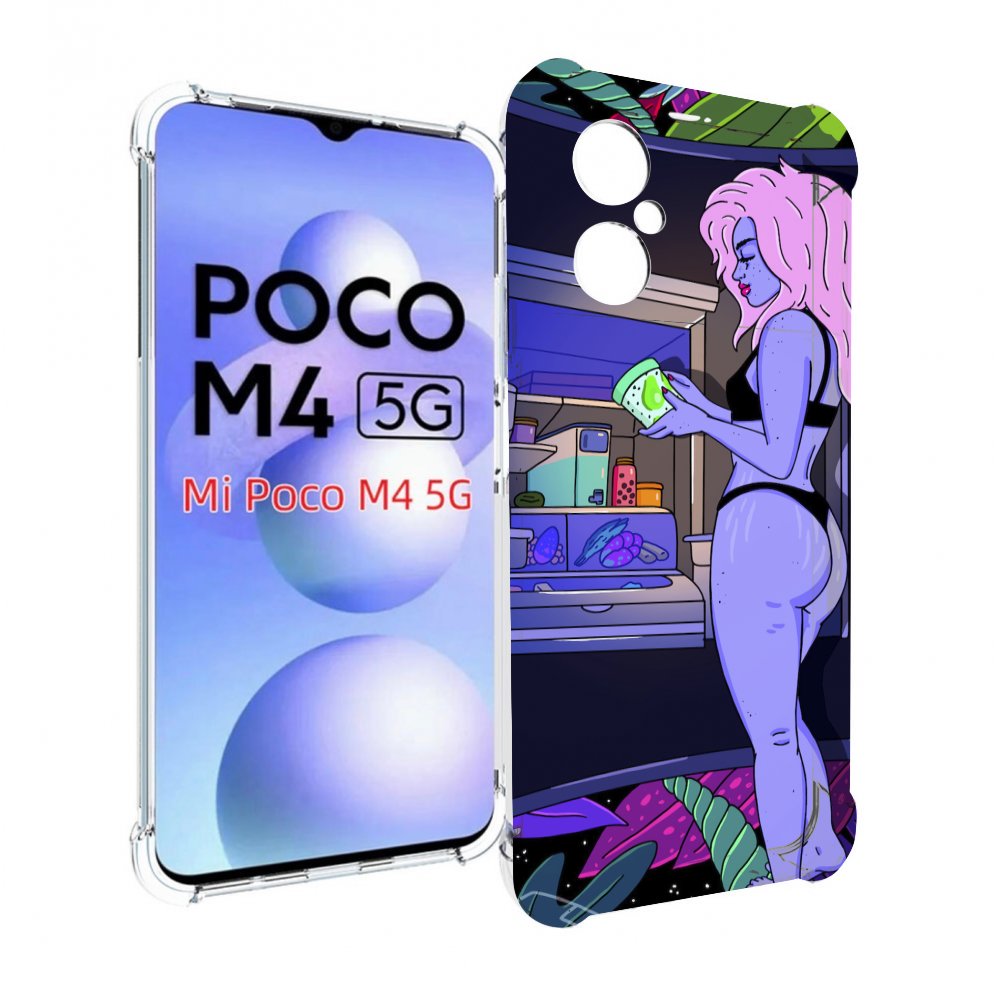 

Чехол MyPads девушка любит покушать женский для Xiaomi Poco M4 5G, Прозрачный, Tocco