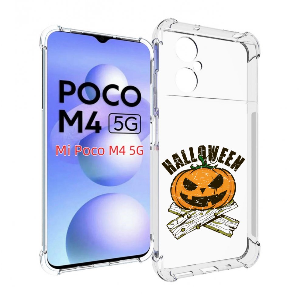 

Чехол MyPads Хэллоуин доски тыква для Xiaomi Poco M4 5G, Прозрачный, Tocco