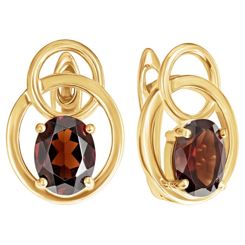 

Серьги из серебра с гранатом LAZURIT-ONLINE 8401YG, 8401YG