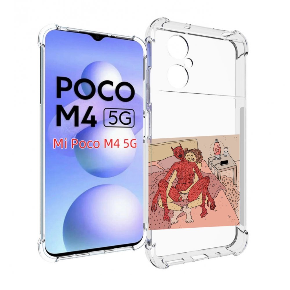 

Чехол MyPads девушка-без-кожи для Xiaomi Poco M4 5G, Прозрачный, Tocco