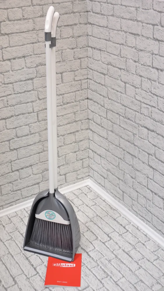 Набор для уборки веник и совок ТАНДЕМ БОЛЬШОЙ Elfplast. 355-серый-графит