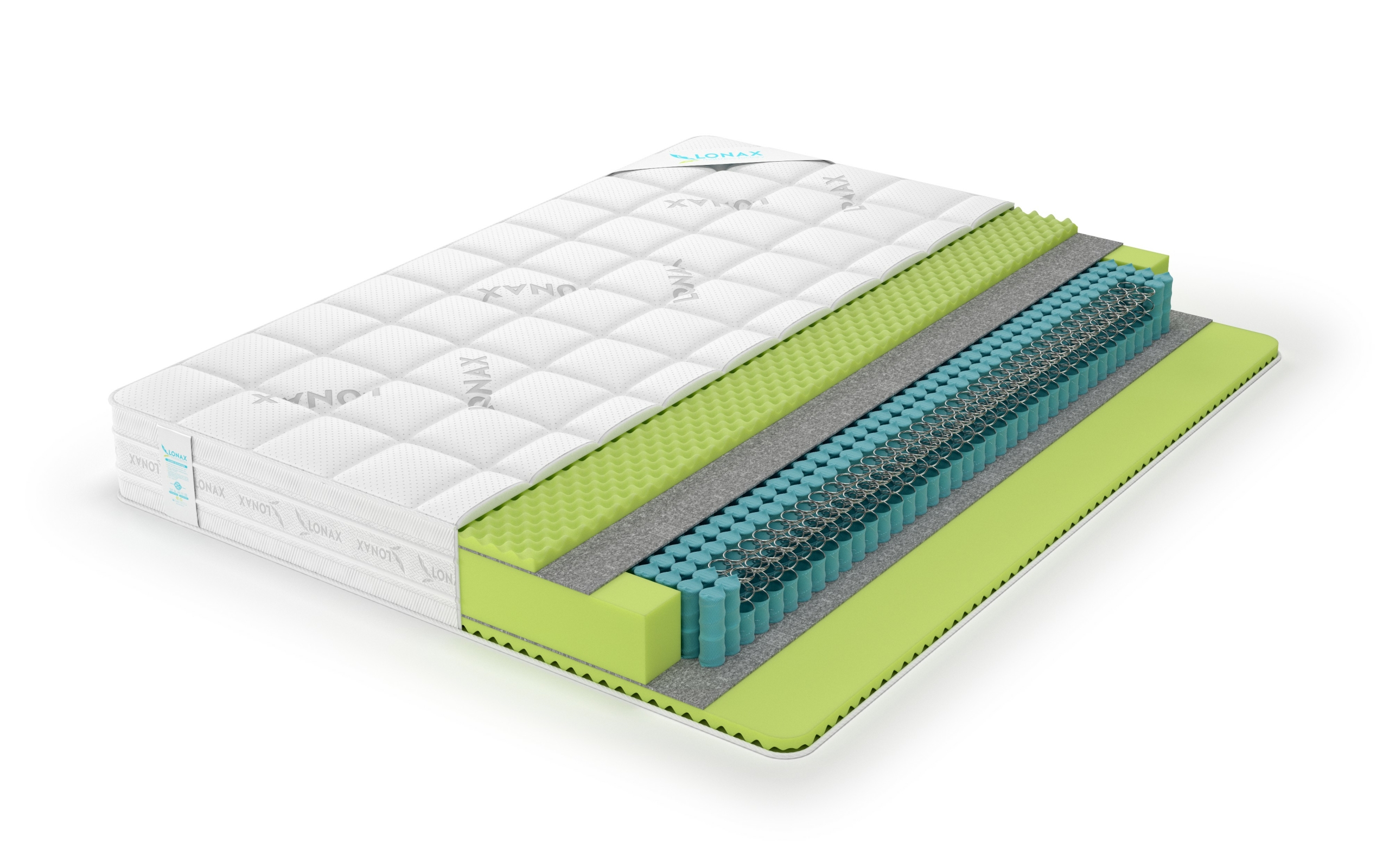 

Матрас Lonax Relax ППУ S1000 150х190, Бежевый;белый;серый;серебристый, Relax ППУ S1000