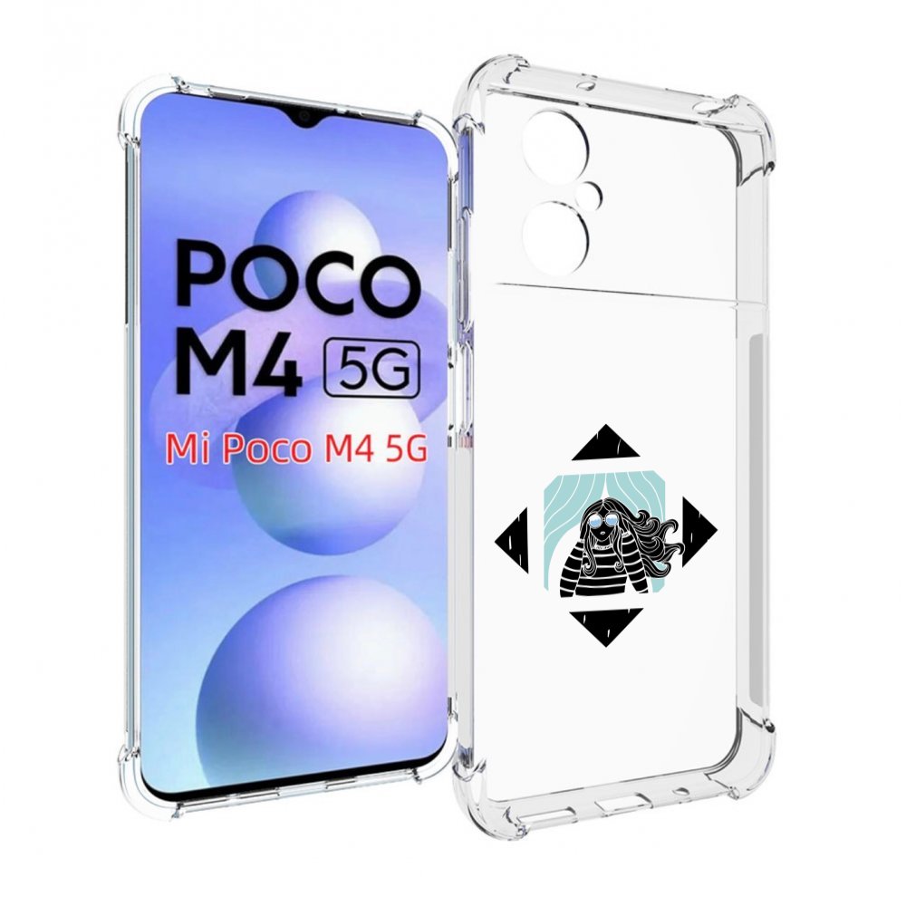 

Чехол MyPads девушка-в-квадратике для Xiaomi Poco M4 5G, Прозрачный, Tocco