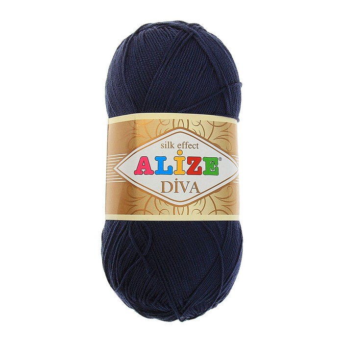 

Пряжа ALIZE Diva 100% микрофибра 350 м /100 гр (361 темно-синий)